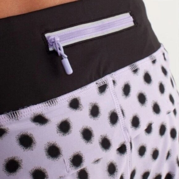 Lululemon Speed Up Naked Seam Running Shorts Lilac Purple Black Workout - Picture 4 of 9